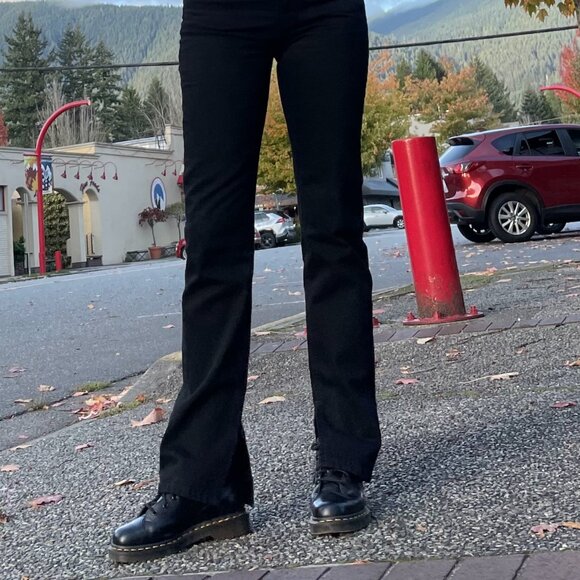 Zara Black Jeans with Split Hem - Picture 9 of 13